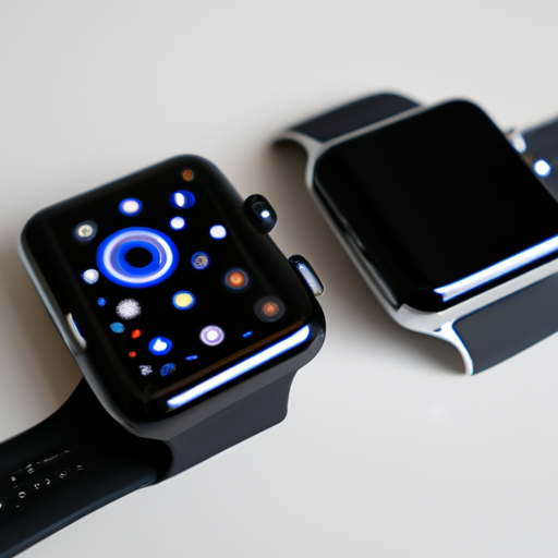תמונה המציגה את העיצוב המלוטש של Apple Watch זה לצד זה עם המראה המסורתי יותר של Samsung Galaxy Watch